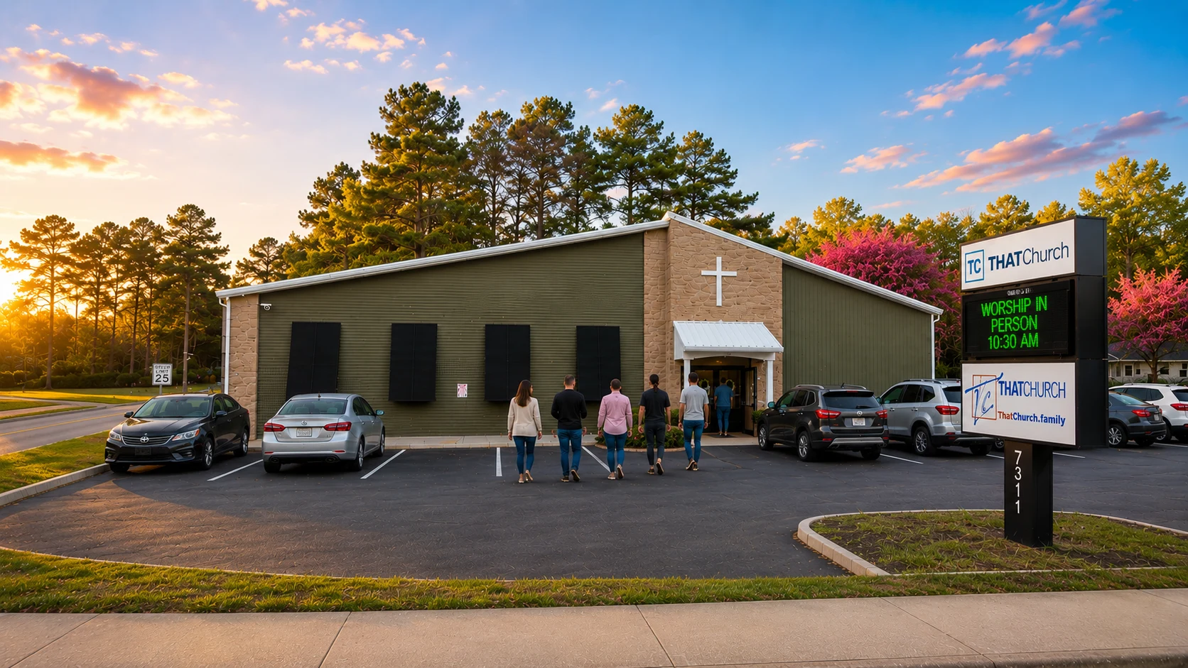 The THAT Church building and entrance